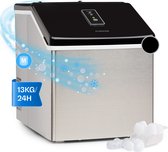 Klarstein Clearcube ijsblokjesmachine - Voor het maken van ijsblokjes - 13 kg per dag - Met touchscreen - Roestvrij staal - 3 maten ijsblokjes - Zwart