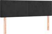 vidaXL Têtes de lit 2 pcs 72x5x78/88 cm Velours Noir - Tête de lit - Têtes de lit - Tête de lit - Tête de lit en bois