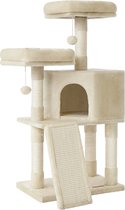Luxe Krabpaal Sabine - 50x35x115cm - Voor Katten - Beige - Zachte Kattenmand - Hangmat - Kattenspeelgoed - Geschikt voor kleine en grote kittens