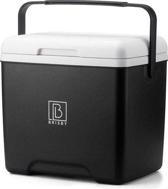 Brisby Koelbox - Frigobox - 13L - Zwart - Tot maximaal 40 uur isolatie - Incl. 2 dikke koelelementen van 450ml - Temperatuur veilige sluiting - Nieuw ontwerp met koelelement vergrendeld in deksel van Brisby — afbeelding 2