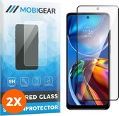 Mobigear Screenprotector geschikt voor Motorola Moto E32s Glazen | Mobigear Premium Screenprotector - Case Friendly - Zwart (2-Pack)