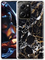 Cazy Case adapté au Poco X5 Pro Zwart Goud Marble