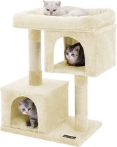 Luxe Krabpaal Ghulam - Voor Katten - 84cm - Beige - Kattenspeelgoed - Geschikt voor kleine kittens- moederdag cadeautje
