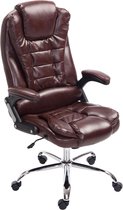 Bureaustoel Servida XL - Op wielen - Bordeaux - Ergonomische bureaustoel - Voor volwassenen - Kunstleer - In hoogte verstelbaar