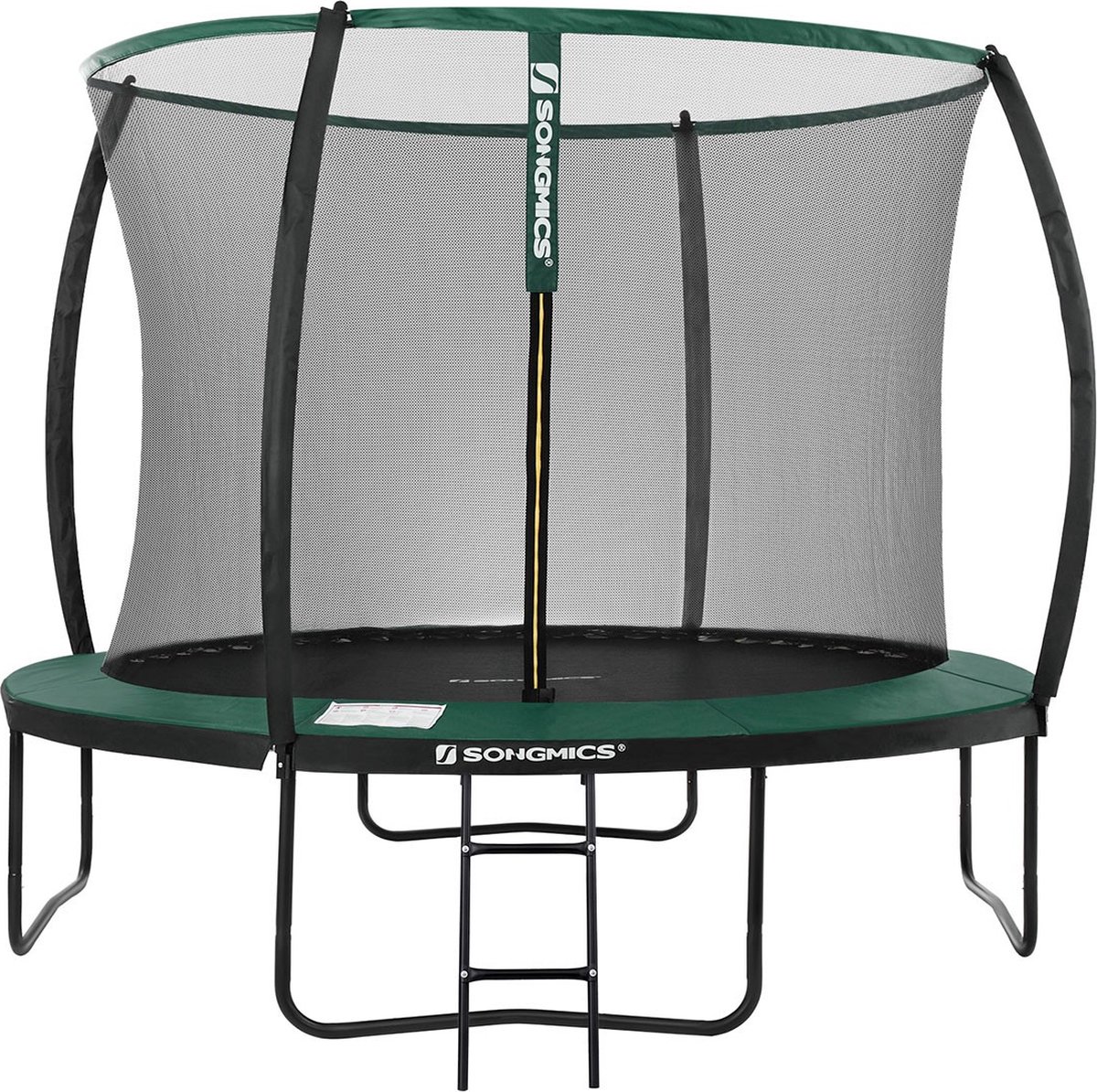 Trampoline Zizi Met veiligheidsnet & ladder 305 cm groen Rond Tot 150 kg belasting selecteren