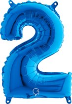 Folieballon - numbers - 26" - blue - 2
