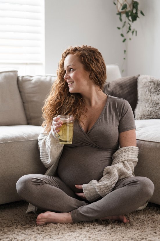 Baby's Only - Zwangerschaps T-shirt Glow zwart - Voedingstop gemaakt uit 96% viscose en 4% elastaan - Shirt met borstvoedingsfunctie - XL - Baby's Only