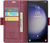 CaseMe 023 Samsung Galaxy S23 Ultra Hoesje RFID Book Case Rood