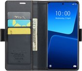 CaseMe 023 Xiaomi 13 Pro Hoesje Portemonnee Book Case Zwart