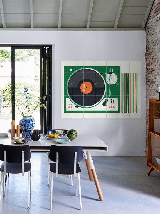 IXXI Record Player - Décoration murale - Vintage - 140 x 100 cm