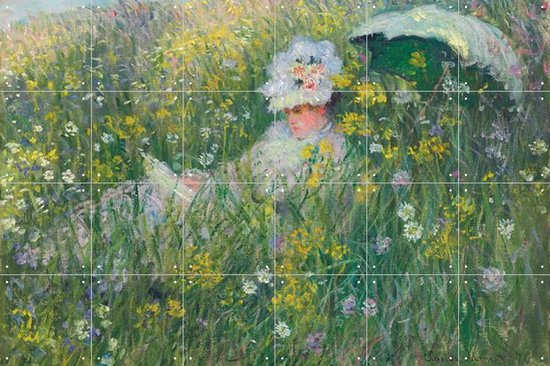 IXXI In the Meadow - Dans la Prairie - Claude Monet - Wanddecoratie - 80 x 120 cm