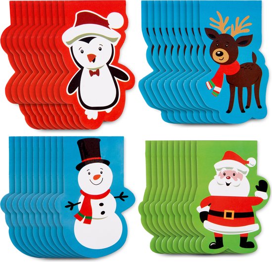THE TWIDDLERS 40 Mini Kerstmis Notitieblokken, Klein Notitieblokjes voor Kinderen, 9cm - Kinderfeestjes, Adventskalender, Verjaardagen, Uitdeelcadeautjes, Traktaties