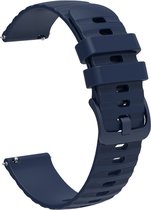 Siliconen bandje - geschikt voor Huawei Watch GT 2 42 mm / GT 3 42 mm / GT 3 Active 42 mm / GT 3 Pro 43 mm / GT 3 Elegant - marineblauw