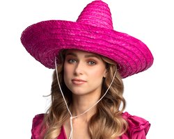 Boland - Sombrero Puebla roze Roze - 49 - Volwassenen - Unisex - Landen