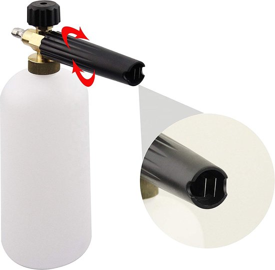 BOOMSTART 8-Piece Pressure Washer Snow Foam Lance Gun Kit, 1L Adjustable Foam Gun