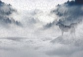 Fotobehang - Vlies Behang - Wolven in de Natuur Mozaiek - 460 x 300 cm