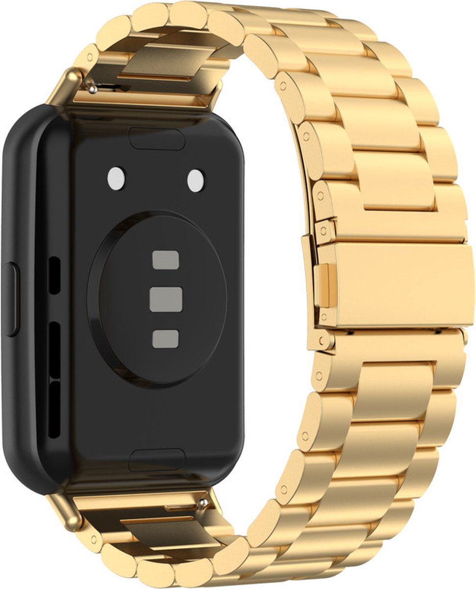Stalen bandje - RVS - geschikt voor Huawei Fit 2 - goud