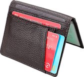kaarthouder pasjes - PU leer - portemonnee - dames - heren - RFID beveiliging - bankpas beschermhoesje - bruin - Pasjeshouder - 10 pasjes