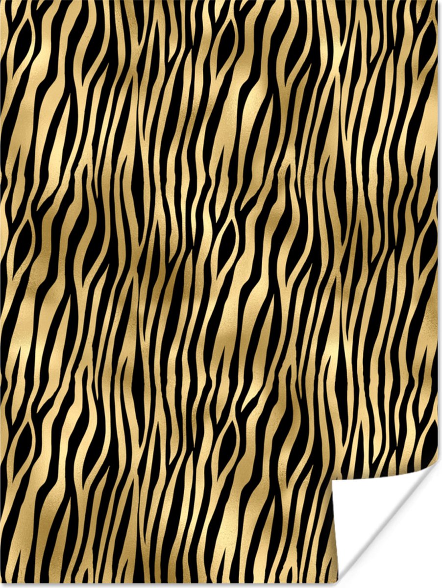 Poster Luxe - Goud - Patroon - 60x80 cm