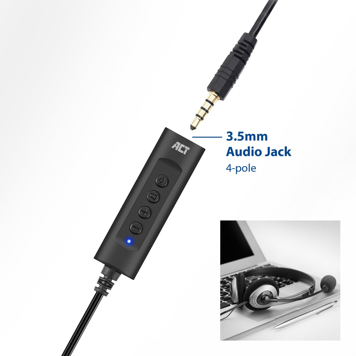 ACT Connectivity USB-A externe geluidskaart thumbnail 3