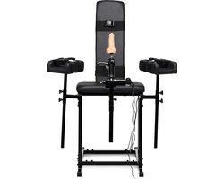 XR Brands MS Obedience Chair met Sex Machine seksmeubel - Zwart