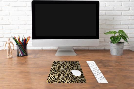 Bureau onderlegger 30x40 cm - Muismat Luxe - Goud - Patroon - Bureaulegger xl - Desk mat beschermer - Computer muismatten