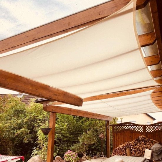 VOUNOT Zonnezeil Rechthoekig incl. bevestigingstouwen Waterdicht, zonwering Weerbestendig en UV-bescherming, voor balkon Tuinterras, 3x2m, Grijs