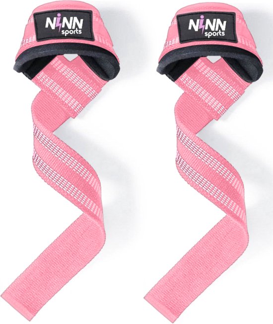 NINN Sports Lifting Straps Roze - Krachttraining Accessoires - Powerlifting - Bodybuilding