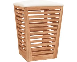 vidaXL - Badkamerkruk - 40,5x40,5x56 - cm - massief - walnotenhout