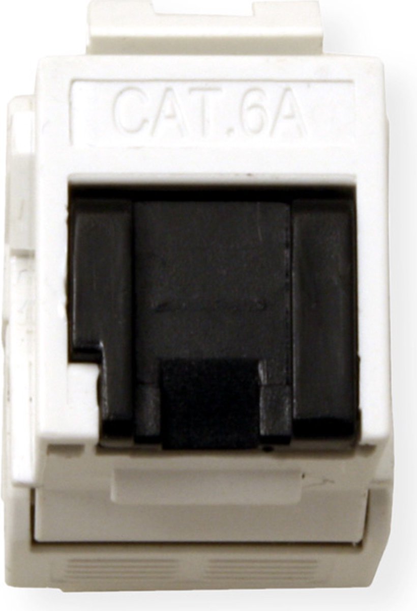 VALUE Cat.6A (Class EA) Keystone, RJ-45, onafgeschermd, zilver, zonder gereedschap, wit