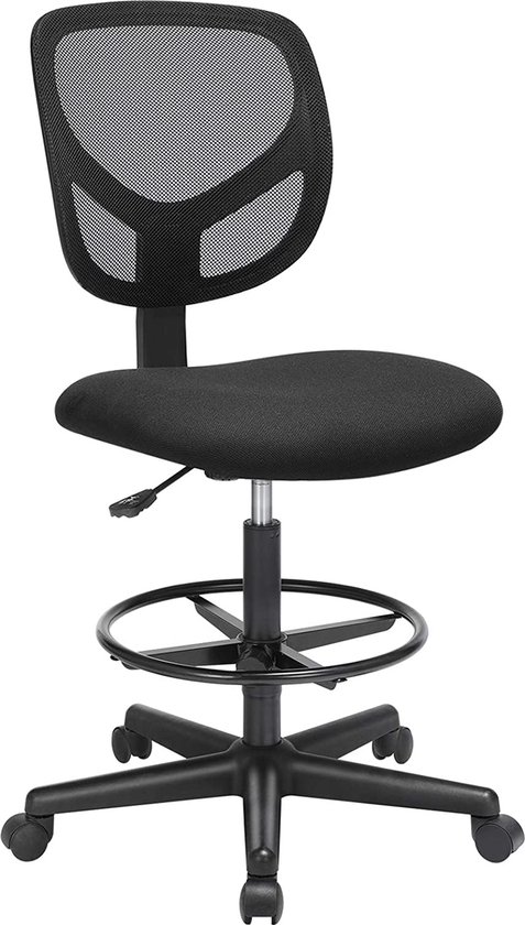 Chaise de bureau - tabouret de travail ergonomique - chaise de travail haute - avec repose-pieds réglable