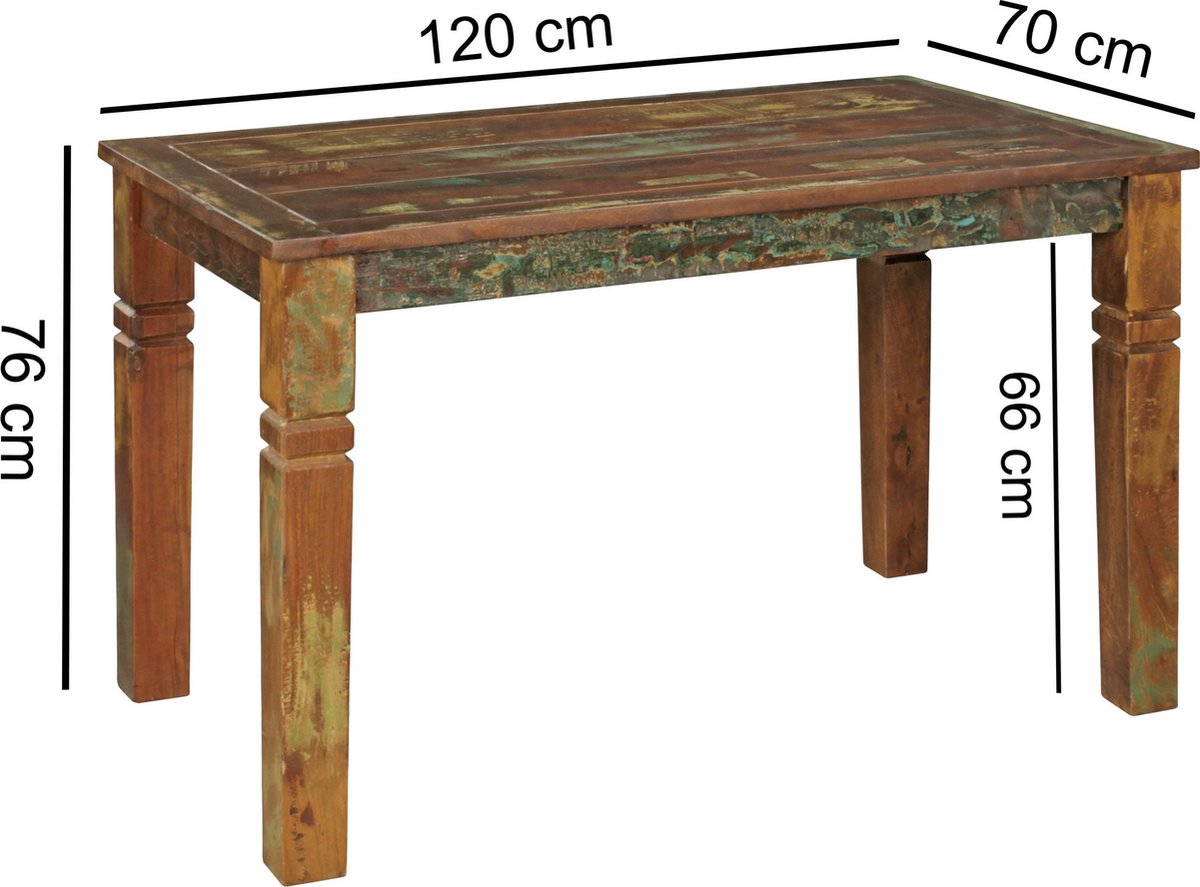 Table pliante de Cuisine en Bois Massif Ciré 140 cm