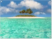 Tuinschilderij Caribisch eiland fotoprint - 80x60 cm - Tuinposter - Tuindoek - Buitenposter