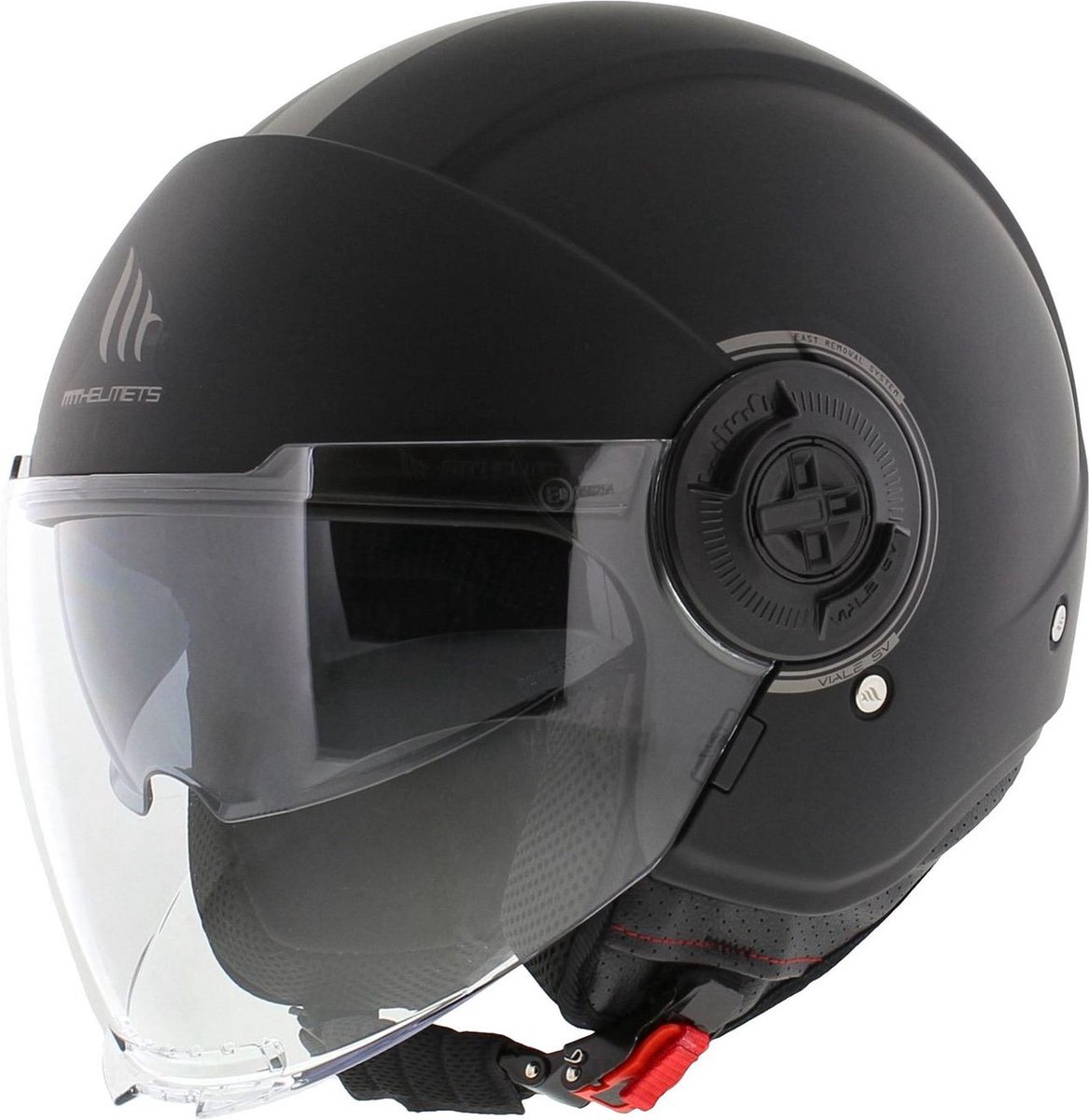 MT Jethelm Viale S helm mat zwart XL - Scooterhelm Brommerhelm
