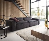 XXL Sofa Tenso velours antraciet 286x105 cm big sofa