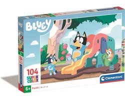 foto van Clementoni - Puzzel - 104 Stukjes - Bluey - Puzzel Voor Kinderen - Vanaf 6 Jaar
