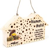 Insectenhotel voor wilde bijen van arvenhout, 100% natuur, bijenhotel als nesthulp met meer dan 100 gaten in 3/4/5/6/8/10 mm diameter, wilde bijen, nesthulp, bijen en balkon