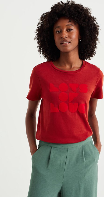 WE Fashion Dames T shirt met opdruk bol