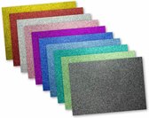 Karton - Glitter Karton - Diverse Kleuren - 25x35cm - 300 grams - Kangaro - 10 vellen