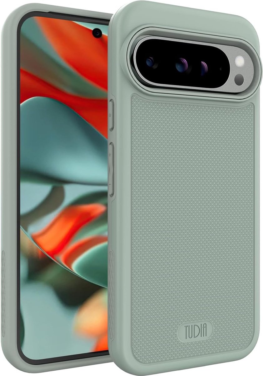 TUDIA MergeGrip Hoesje voor Google Pixel 9 Pro XL Lichtgroen
