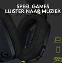 Casque G435 noir avec coussinets d'oreille souples, compatible PC, mobile et jeux.