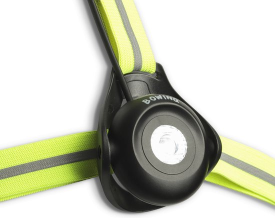 BOWINQ Boston 500 Neon - Feux de course - Lampe de poitrine - Gilet réfléchissant - Rechargeable et étanche - Haute qualité - Garantie 1 an