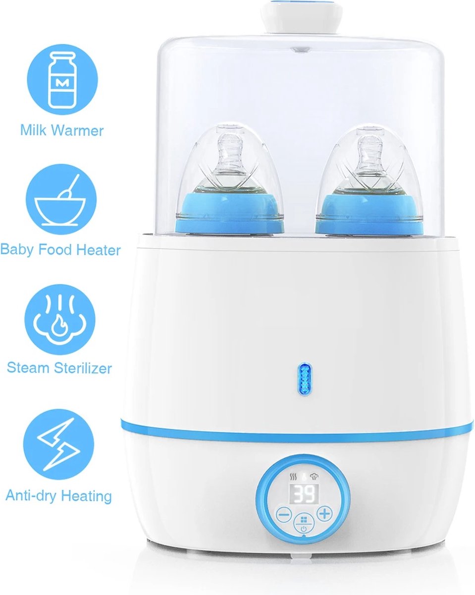 Goedkoopste Amalee - Flessen verwarmer - Fles Sterilisator - Dubbele Fles verwarmer - Voor moedermelk - Poedermelk - Ook geschikt om groente hapje te verwarmer