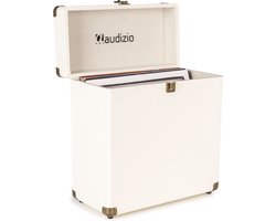 foto van Audizio RC32 Vinyl Platenkoffer voor 30 tot 35 platen - Crème