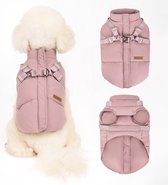 Dogs&Co Warme Hondenjas Soft Pink 2.0 model Maat 4XL Borstomvang 70 en ruglengte 48cm