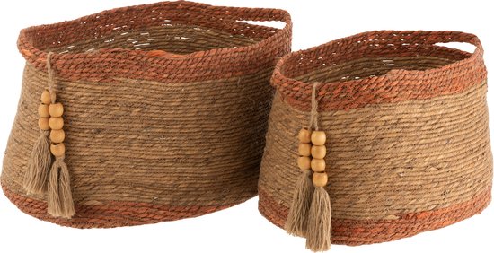 Set van 2 rieten manden Sempre - Bij de zuster Set van 2 rieten manden Sempre - Bij de zuster