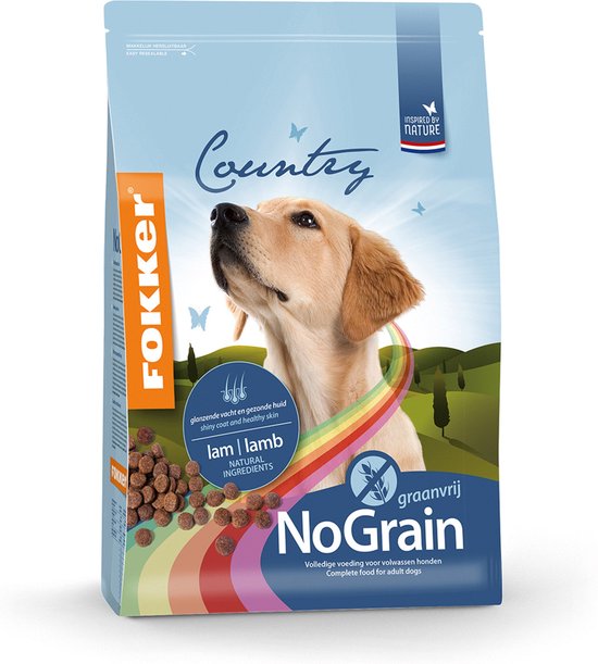 Fokker Country No Grain - Hondenvoer - 13 kg