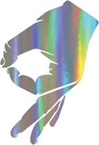 Autocollant de voiture Prank 2 pièces - 11 x 16 CM - Autocollant de voiture drôle - Tuning - Brillant - Main