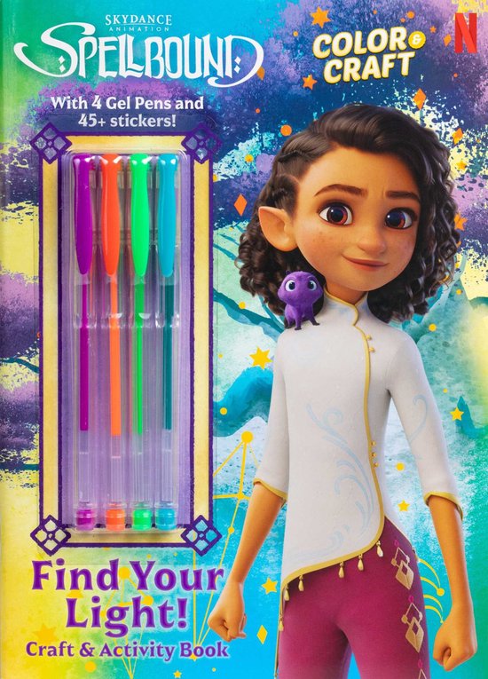 Spellbound Color Craft: Vind je licht! Craft & Activity Book met 4 gelpennen en 45+ stickers.