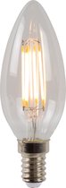 Lucide C35 - Filament lamp - Ø 3,5 cm - LED Dimbaar - E14 - 1x4W 2700K - Transparant